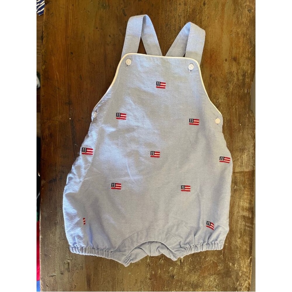 Janie and Jack Light Blue Baby Overalls